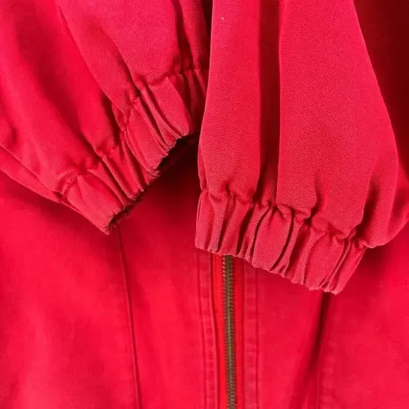 Eddie Bauer Jacket Women's Large Red Plaid Lining Hooded Vintage Preppy Normcore - Picture 4 of 14